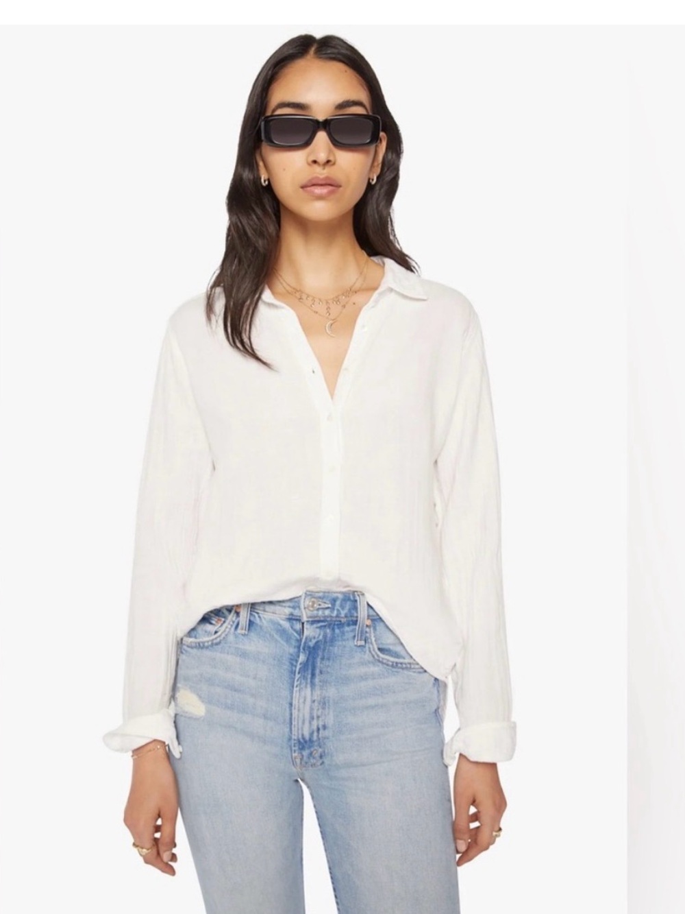 XiRENA white cotton button down shirt XS